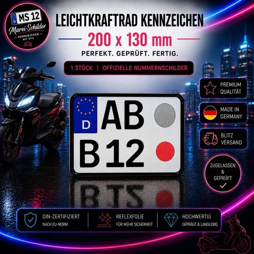 Kennzeichen schwarz 200 - 1,