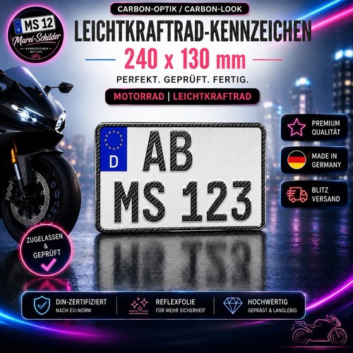 Carbon kennzeichen 240 - |, x
