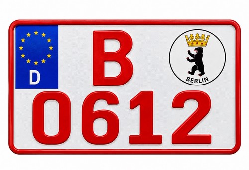 Kennzeichen rot 190 x - kennzeichen,